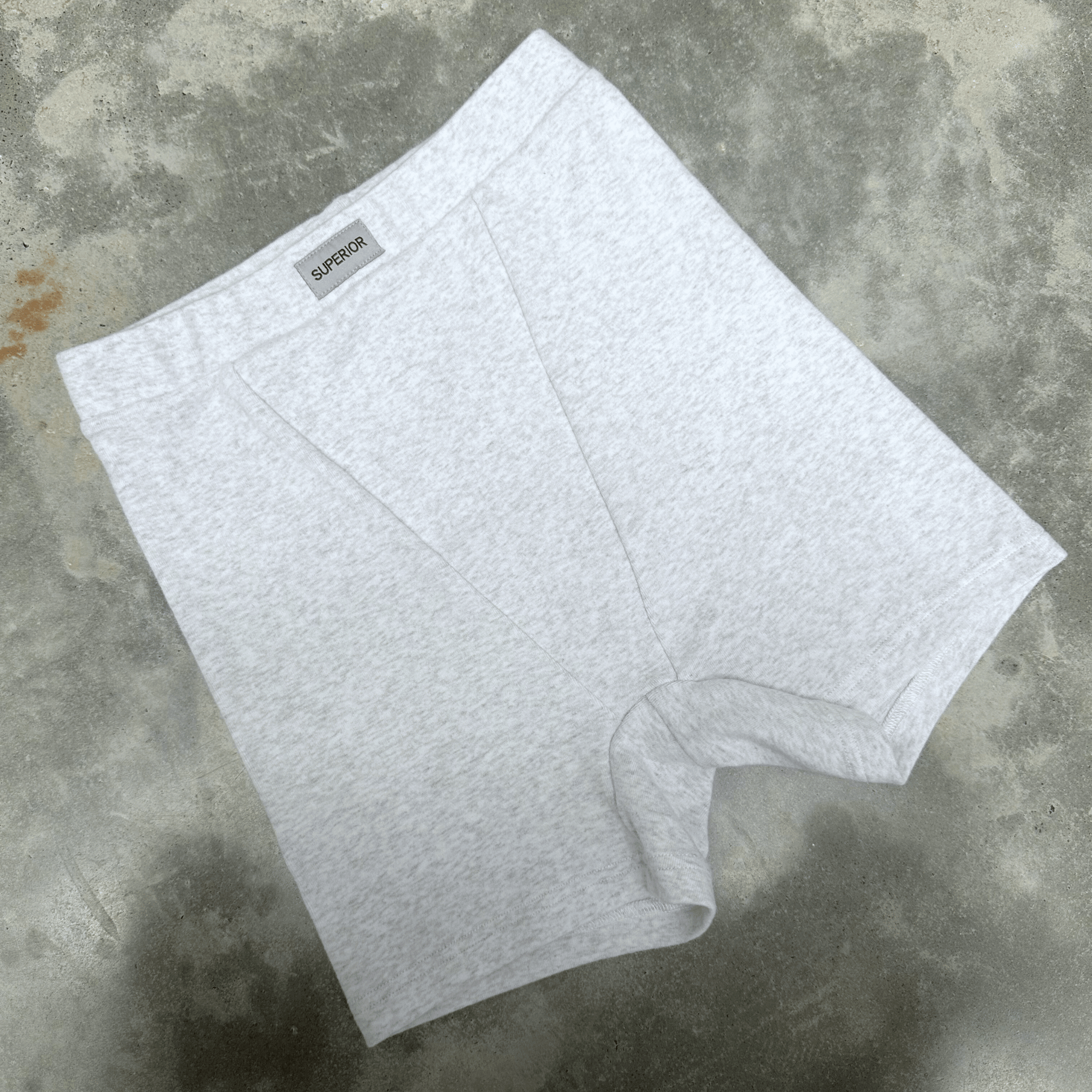 PRE ORDER - HIGH WAISTED BIKER SHORTS - MARL GREY