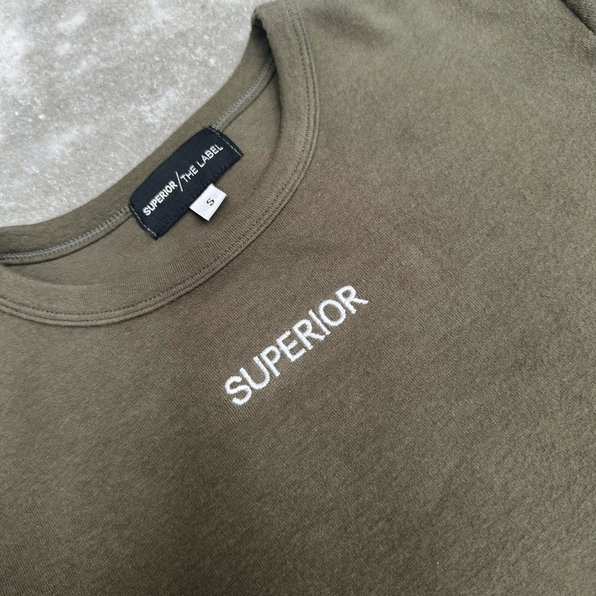 PRE ORDER - LONG SLEEVE CROP TOP - KHAKI